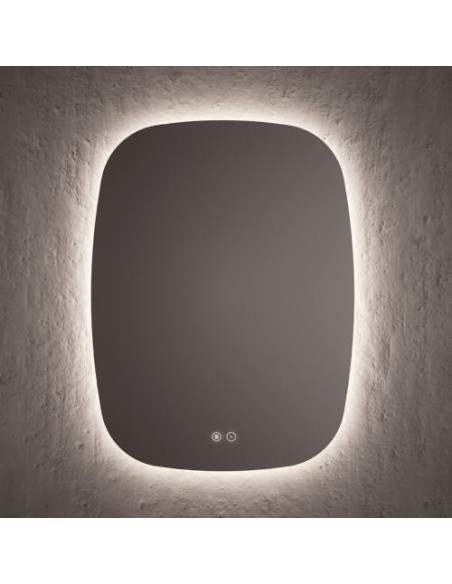 Miroir ovale LED rétroéclairé anti-buée 60×80 cm Cotton | Sanitshop Plus