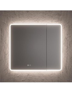 Armoire de toilette miroir LED tricolore 78×70 cm Aura | Sanitshop Plus