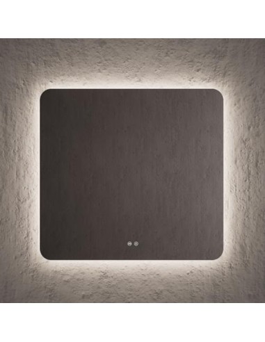 Grand miroir LED rétroéclairé anti-buée 120×80 cm Sun | Sanitshop Plus