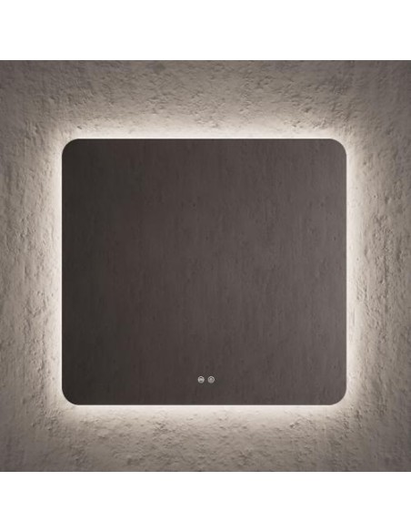 Grand miroir LED rétroéclairé anti-buée 120×80 cm Sun | Sanitshop Plus