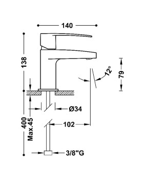 MITIGEUR POUR LAVABO TRES