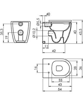 WC SUSPENDU WALL HUNG SANYCCES