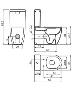 WC SUR PIED ARC SANYCCES