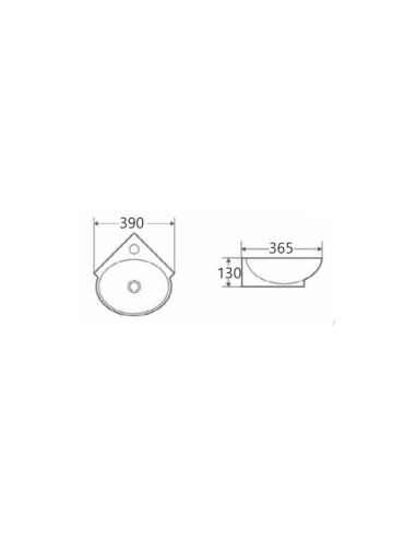 LAVABO SUSPENDUE 45R AQUORE