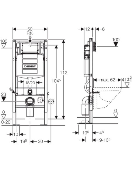 BATI SUPPORT DUOFIX SIGMA GEBERIT