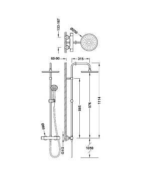 COLONNE DE DOUCHE BASE PLUS TRES