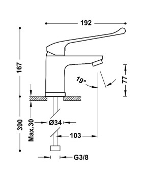 MITIGEUR MÉDICAL LAVABO TRES