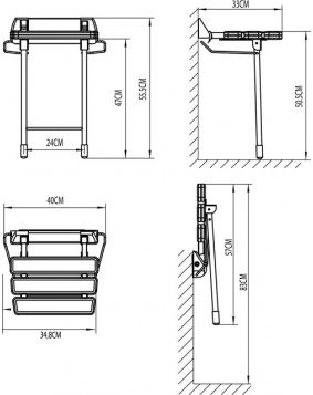 CHAISE PLIABLE EN ABS STRUCTUREALUMINIUM GME