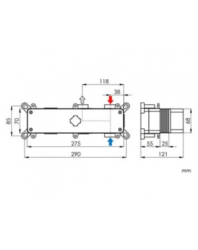 SANYBOX POUR MITIGEUR HORIZONTAL  2VOIES SANYCCES