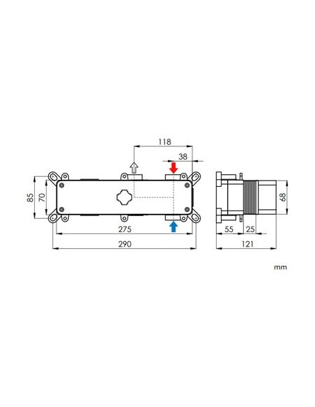 SANYBOX POUR MITIGEUR HORIZONTAL  2VOIES SANYCCES