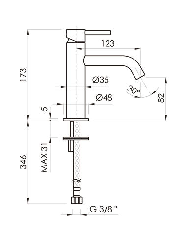 MITIGEUR LAVABO LOOP SANYCCES