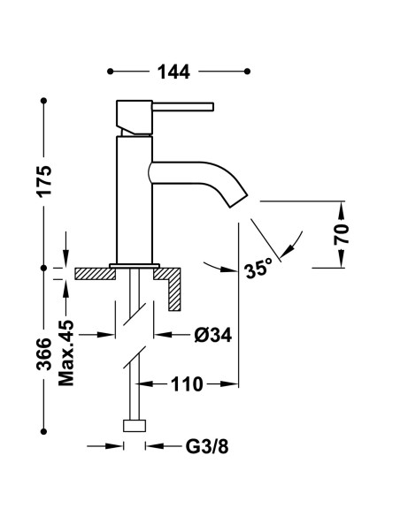 MiTIGEUR LAVABO STUDY  - TRES