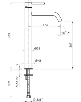 MITIGEUR LAVABO LOOP K SANYCCES