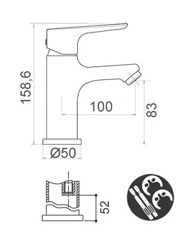 MITIGEUR LAVABO BORRAS