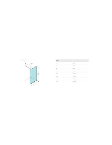 PAROI FIXE SINGLE CHROME SANYCCES