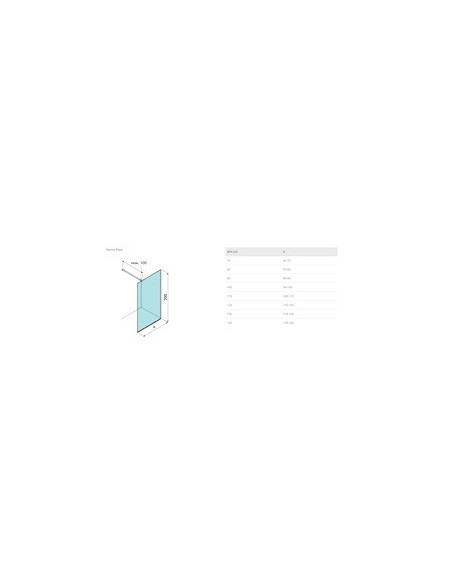 PAROI FIXE SINGLE CHROME SANYCCES