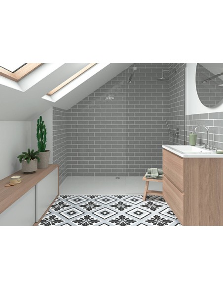 Carrelage Decor Max Black Mayolica - Grès cérame décoratif pour sol et mur.