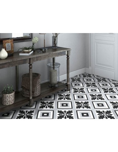 Carrelage Decor Max Black Mayolica - Grès cérame décoratif pour sol et mur.