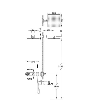 KIT DE DOUCHE THERMOSTATIQUE B-SYSTEM-TRES GRIFERIA