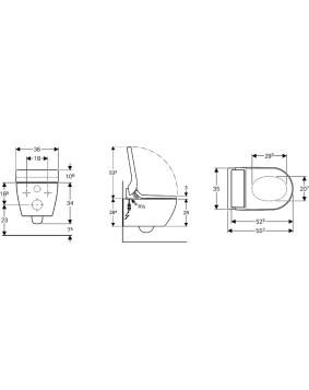 CUVETTE WC LAVANT JAPONAIS TUMA COMFORT GEBERIT