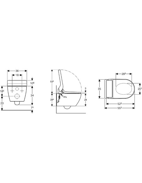 CUVETTE WC LAVANT JAPONAIS TUMA COMFORT GEBERIT