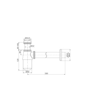 SIPHON BOUTEILLE POUR LAVABO SKLY BATH