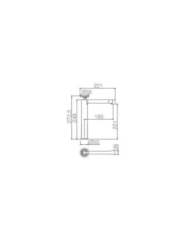 MITIGEUR LAVABO HAUT OLIMPO IMEX