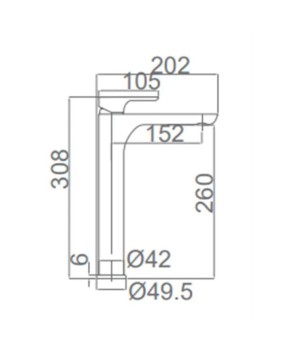 MITIGEUR LAVABO HAUT NASSAU IMEX