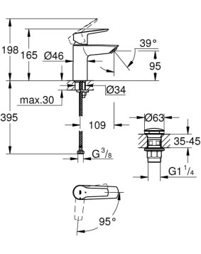 MITIGEUR LAVABO  QUICKFIX START GROHE