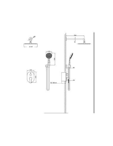 DOUCHE ENCASTRÉE 2 VOIES SOUL SKY BATH