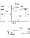 MITIGEUR LAVABO EN LAITON  NAPOLES IMEX