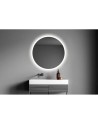 MIROIR CIRCULAIRE LED  ET PÉRIMÈTRE SABLÉ BATH STAGE