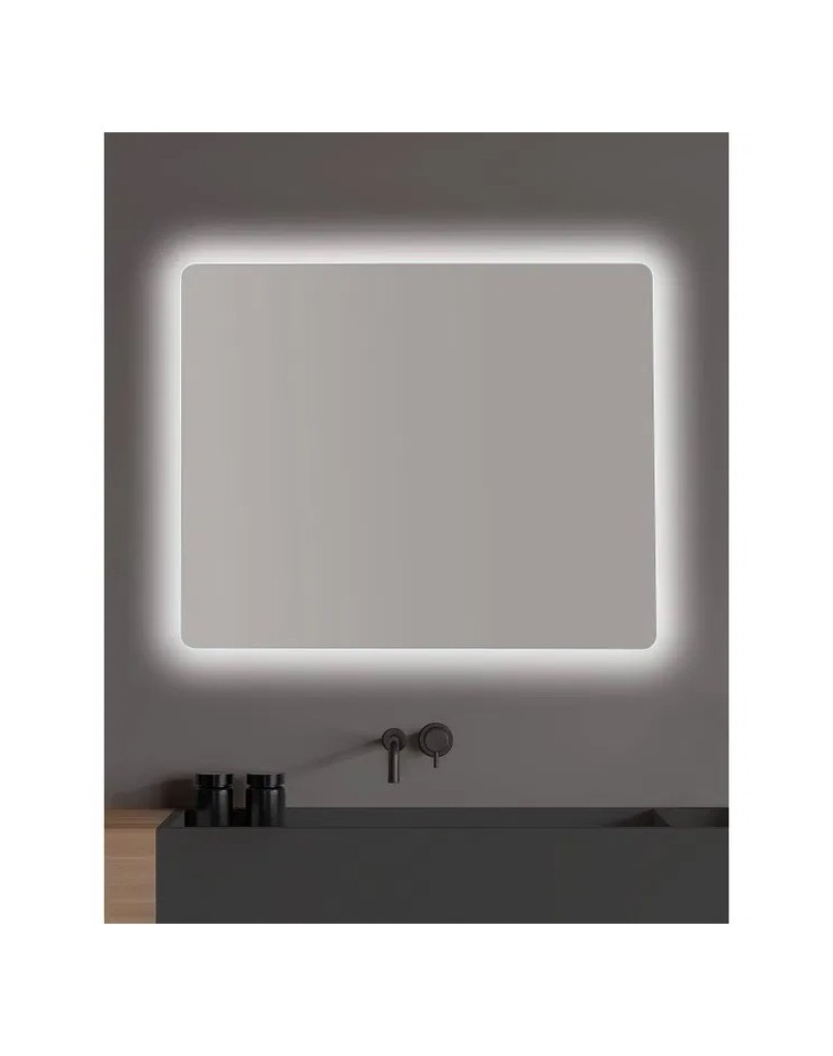 MIROIR RECTANGULAIRE LED BORD POLI ÉMOUSSÉ BATH STAGE