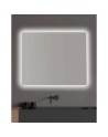 MIROIR RECTANGULAIRE LED BORD POLI ÉMOUSSÉ BATH STAGE