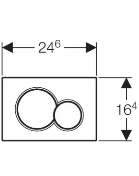 GEBERIT SIGMA 01 COMMANDE WC SUSPENDU