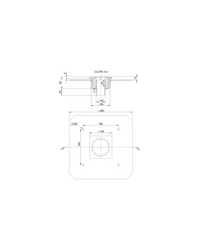 SIPHONS DE SOL 100*100 SORTIE VERTICALE DIAMÈTRE 40 LIMATEC