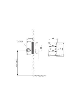 DOUCHE ENCASTRÉ THERMOSTATIQUE  ROUND GME