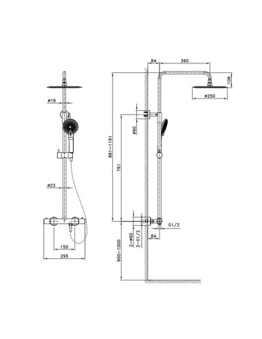 COLONNE DE DOUCHE  INVERTER R - GME SIRIO