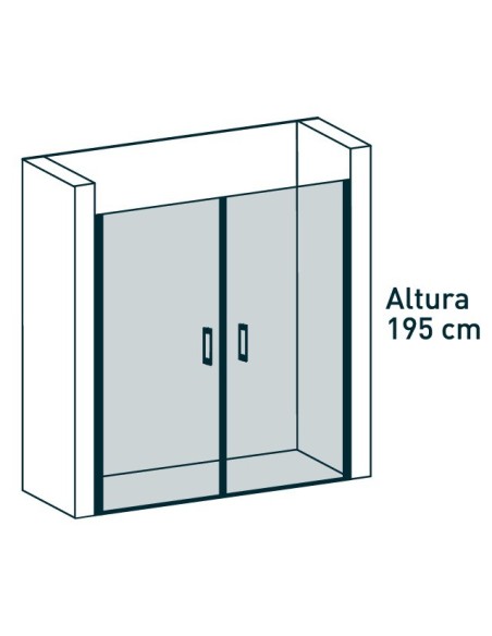 PAROI DE DOUCHE 2 PORTES PIVOTANTES  DENIA BECRISA