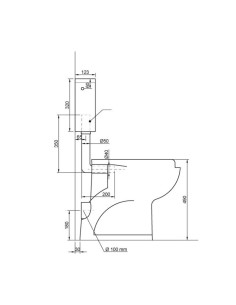 WC ERGONOMIQUE POUR SORTIE HORIZONTALE AVEC RESERVOIR ET COUVERCLE POUR WC PMR NOFER 2