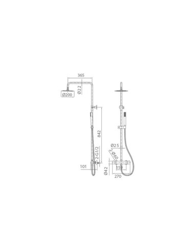 COLONNE DE DOUCHE THERMOSTATIQUE NAPOLES IMEX