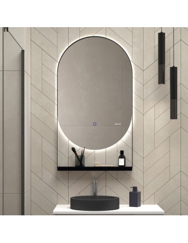 MIROIR OVALE RETROECLAIRER DIM 60*90 DUPLACH
