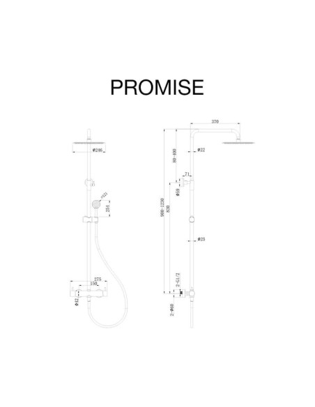 COLONNE DE DOUCHE PROMISE SKY BATH