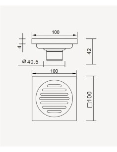 SIPHON DE SOL AVEC GRILLE KROOS 2