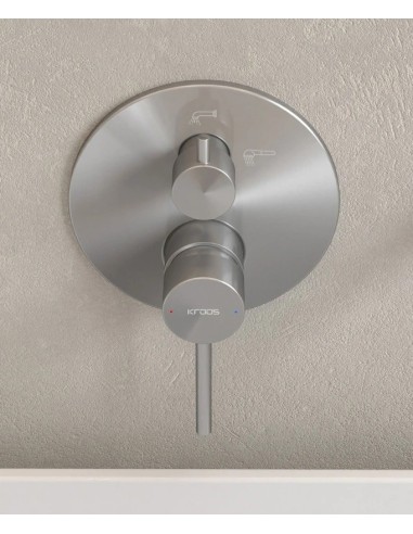 KIT MITIGEUR BAIN DOUCHE MURAL 3 TROUS ENCASTRÉ CORBEAU KROOS