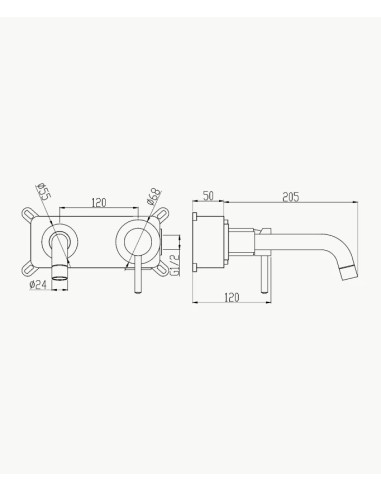 MITIGEUR LAVABO ENCASTRE CORBEAU KROOS