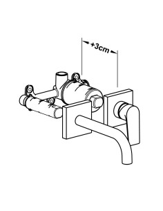 KIT RALLONGE POUR LES MITIGEURS ENCASTRES LAVABO TRES 2