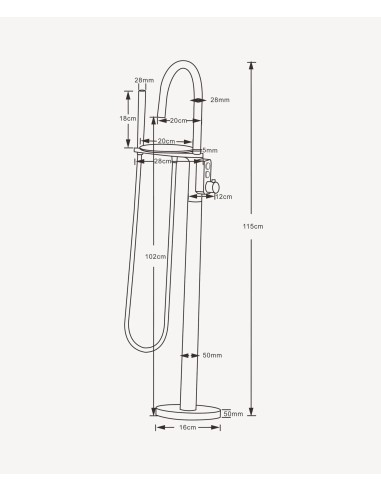 MITIGEUR THERMOSTATIQUE DE BAIGNOIRE SUR PIED KROOS