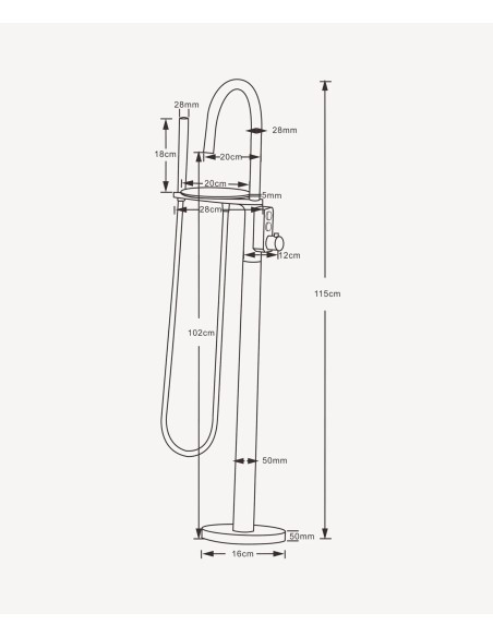 MITIGEUR THERMOSTATIQUE DE BAIGNOIRE SUR PIED KROOS