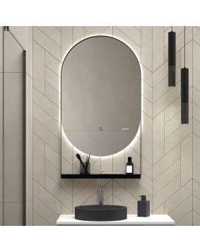 MIROIR OVALE RETROECLAIRER...